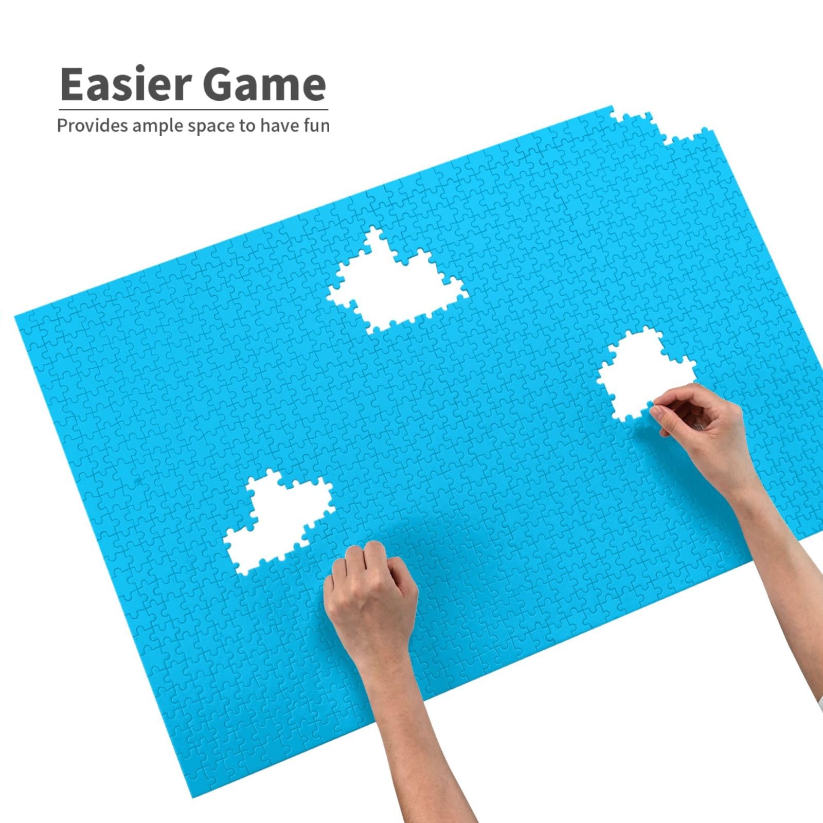 Amazon.com: Solid Color Light Blue Wooden Jigsaw Puzzle 1000