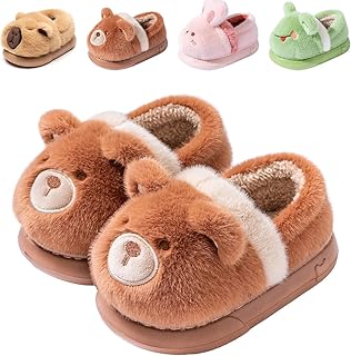 Drecage Toddler Kids Slippers Girls Boys House Shoes Winter Slippers Plush Warm Soft with