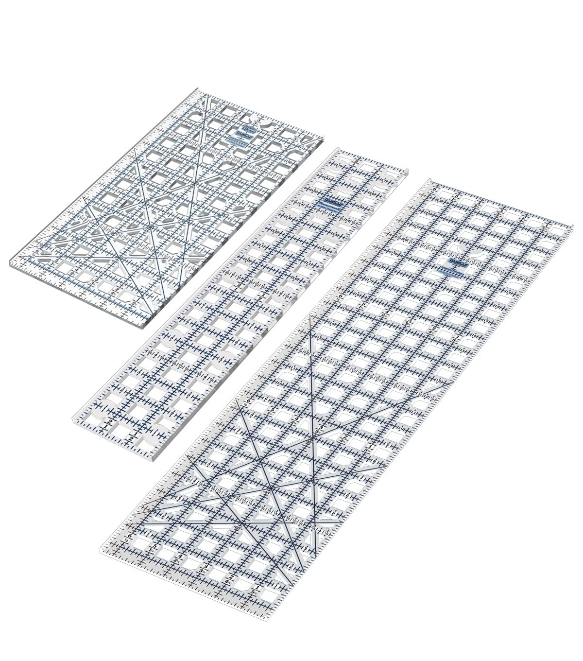 3 Rectangle Quilting Ruler Kit | 6x24, 6x12, 3x18 | Ruler Set with 3 Long Quilting Rulers | Clear Quilting Rulers