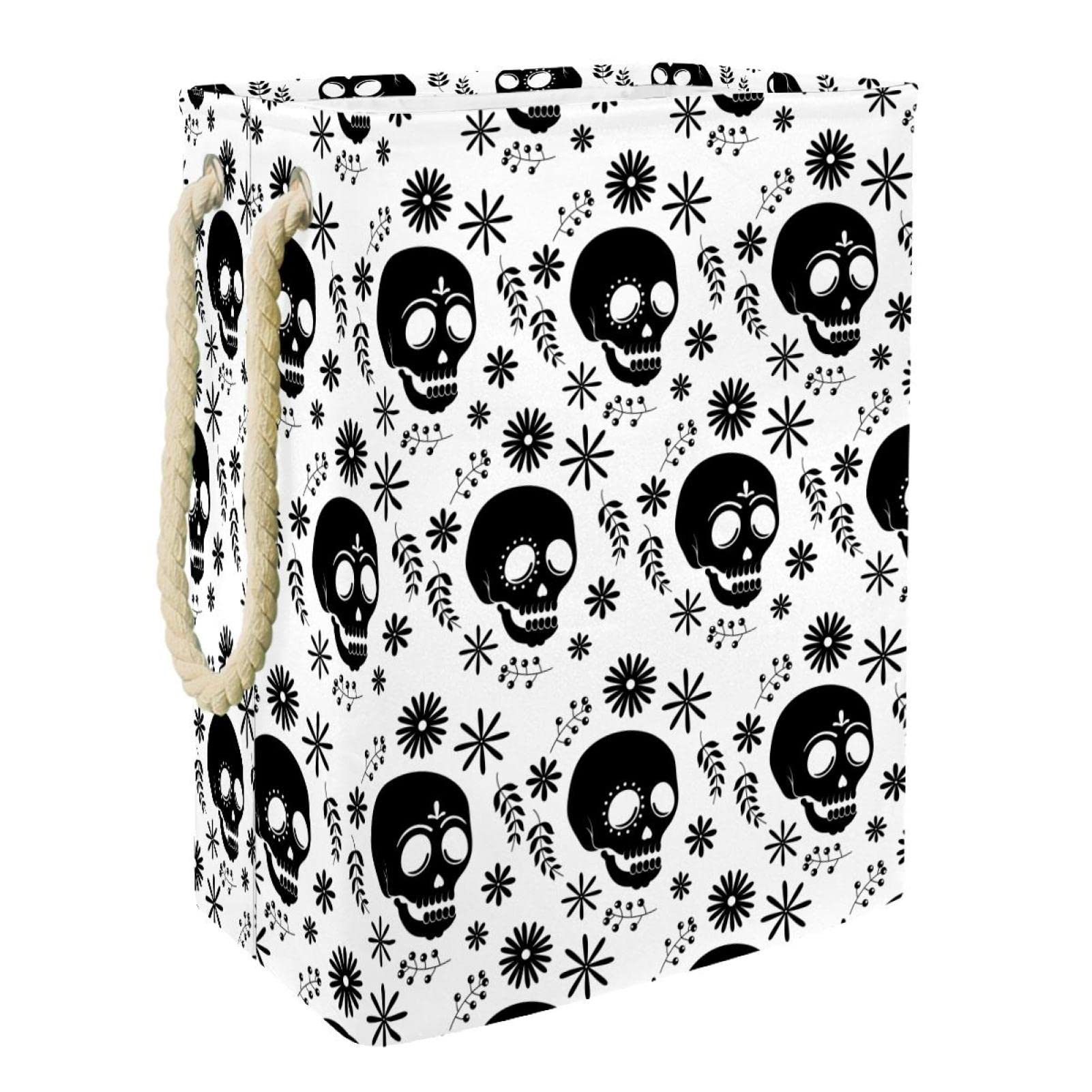 Panier à linge personnalisé pour dortoir et salle de bain design crâne