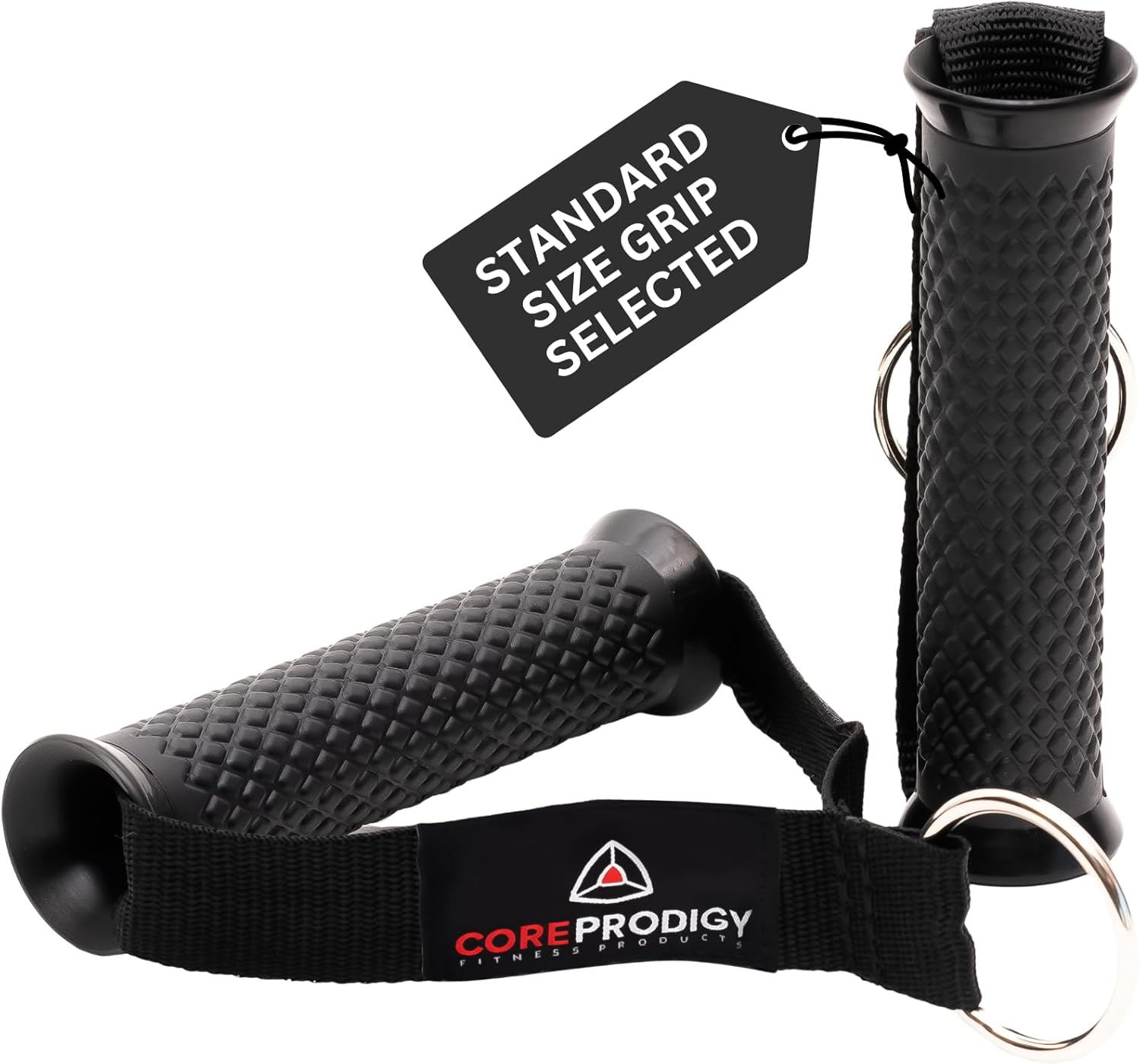 Core Prodigy Heavy Duty Exercise Handles - Grip Attachments for Cable Machine Pulleys, Gym Equipment, Resistance Bands, and Weight Lifting