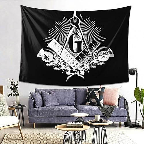 Miniatura 9 de Kkaingg Masonic compass square Tapestry Wall Hanging Tapestry Wall Tapestry for Bedroom Aesthetic Tapestry Hippie Tapestry 80 x 60 in