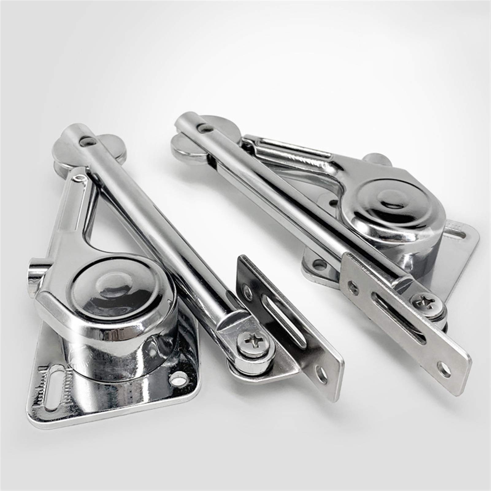 UNEGRS Hidden Hinges,Cabinet Hinges,Cabinet Hinges,Hidden Hinges,Butt Hinges 2Pcs Support Cabinet Door Stay Hydraulic Lift Up Lids Support Hinge Furniture Support Hinge (Color : Silver)