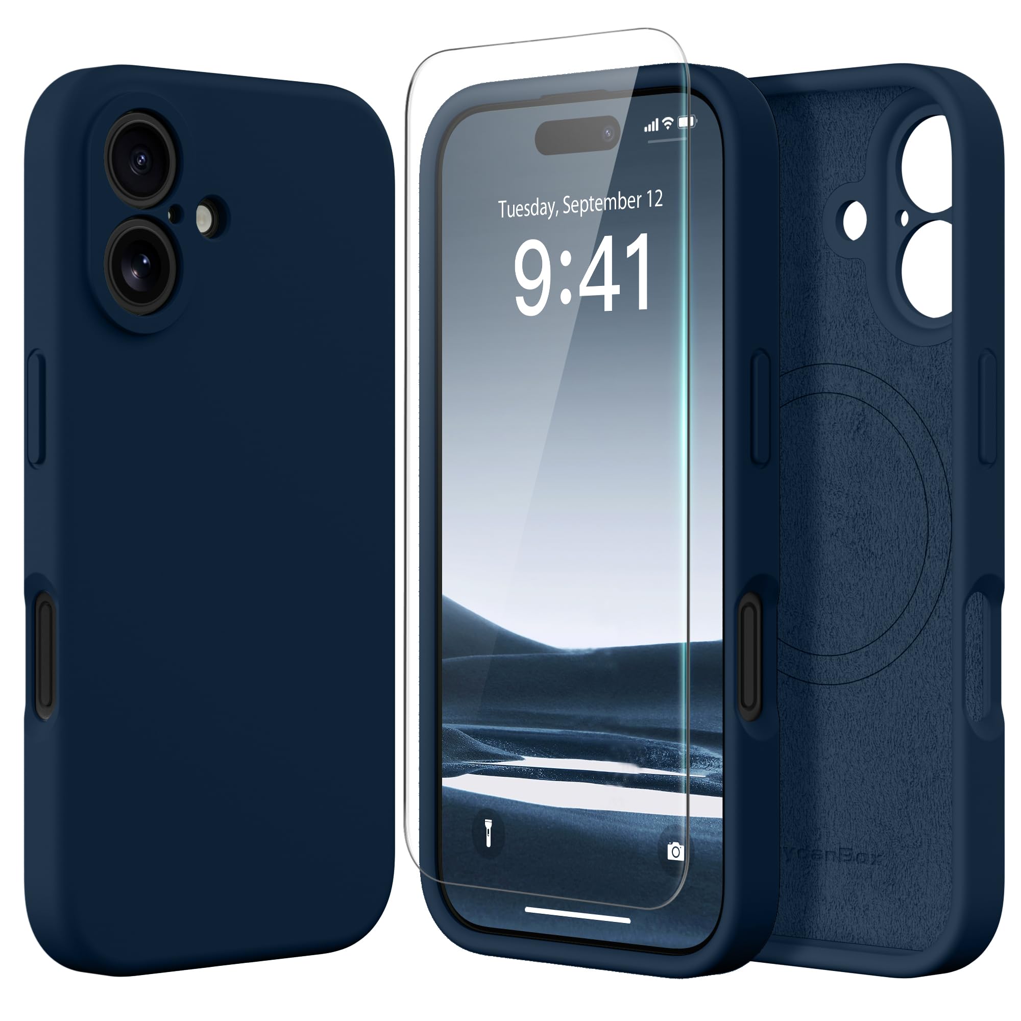 Magnetic for iPhone 16 Plus Case Silicone Cobalt Blue