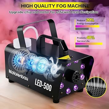 Fog Machine, 12 Colors Light, Smoke Machine, Auto Shutoff
