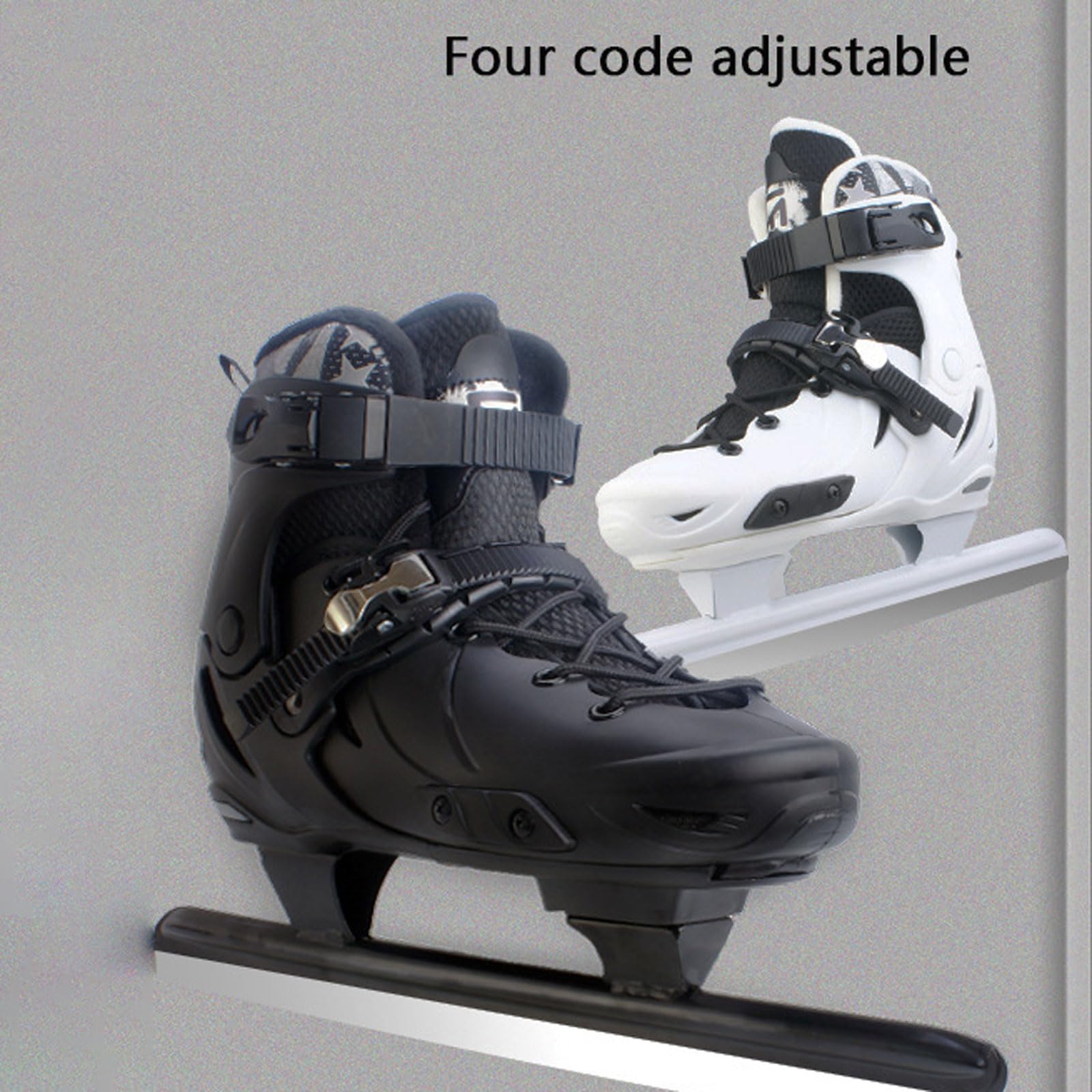 Patines De Hielo,Patines de Hielo Profesionales para Adultos,Ajustable 4 rangos de Tallas,de Bloqueo Push-Lock,Adecuado para Pistas de Patinaje sobre Hielo y Exteriores.