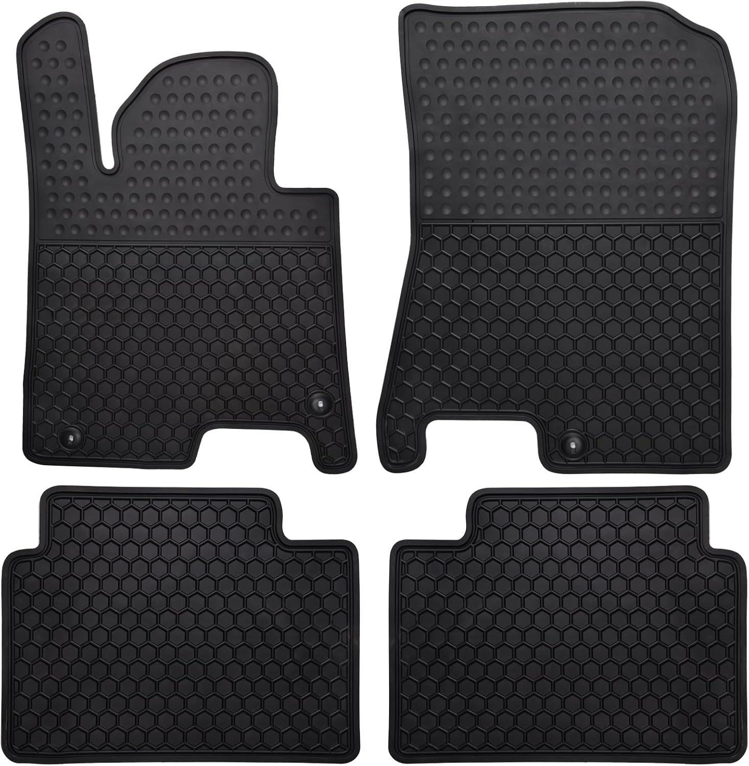 Car Floor Mats Custom Fit for Hyundai Sonata 2026 2025 2024 2023-2020/2021-2026 Kia K5 (Only FWD Models) Odorless Washable Heavy Duty Rubber (All Weather) Floor Liners Set Black