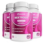 Rosabella Organic Beet Root Capsules - 1300mg Beet Root Powder Aids Healthy Circulation & Vitality, Non-GMO, Beet Root Supplement - 180 Capsules, 90-Day Supply