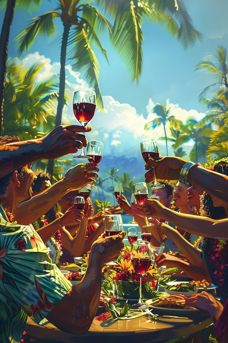 Puzzle 1000 Piece Jigsaw Puzzle for Adults Swimming Pool Party Tropical Garden Intellectual Educational Decompressing Puzzle Family Holiday Puzzle Challenging Family Activity