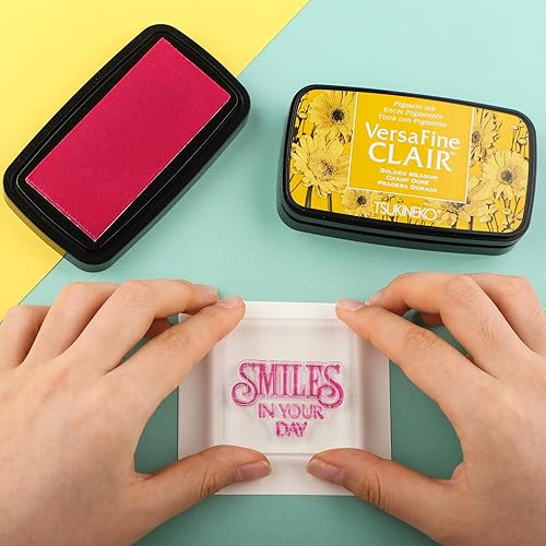 Miniatura 7 de Juego de 12 piezas de bloques acrílicos transparentes con cuadrícula con 1 herramienta de estampado de prensado, juego de 4 sellos para álbumes de