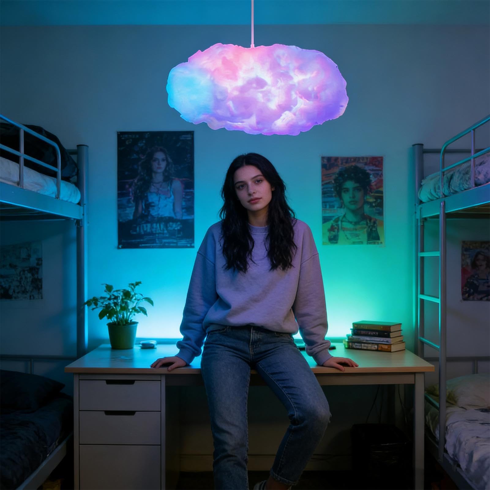 Générique Lampada Intelligente Dinamica con Telecomando | Lampade LED s Soffitto Con Funzione Musica Decorazione Interna Soggiorno Camera