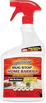 Spectracide Bug Stop Home Barrier, Kills Ants, Roaches and Spiders On Contact, Indoor and Outdoor Insect Control, 32 fl Ounce Ready-To-Use Spray