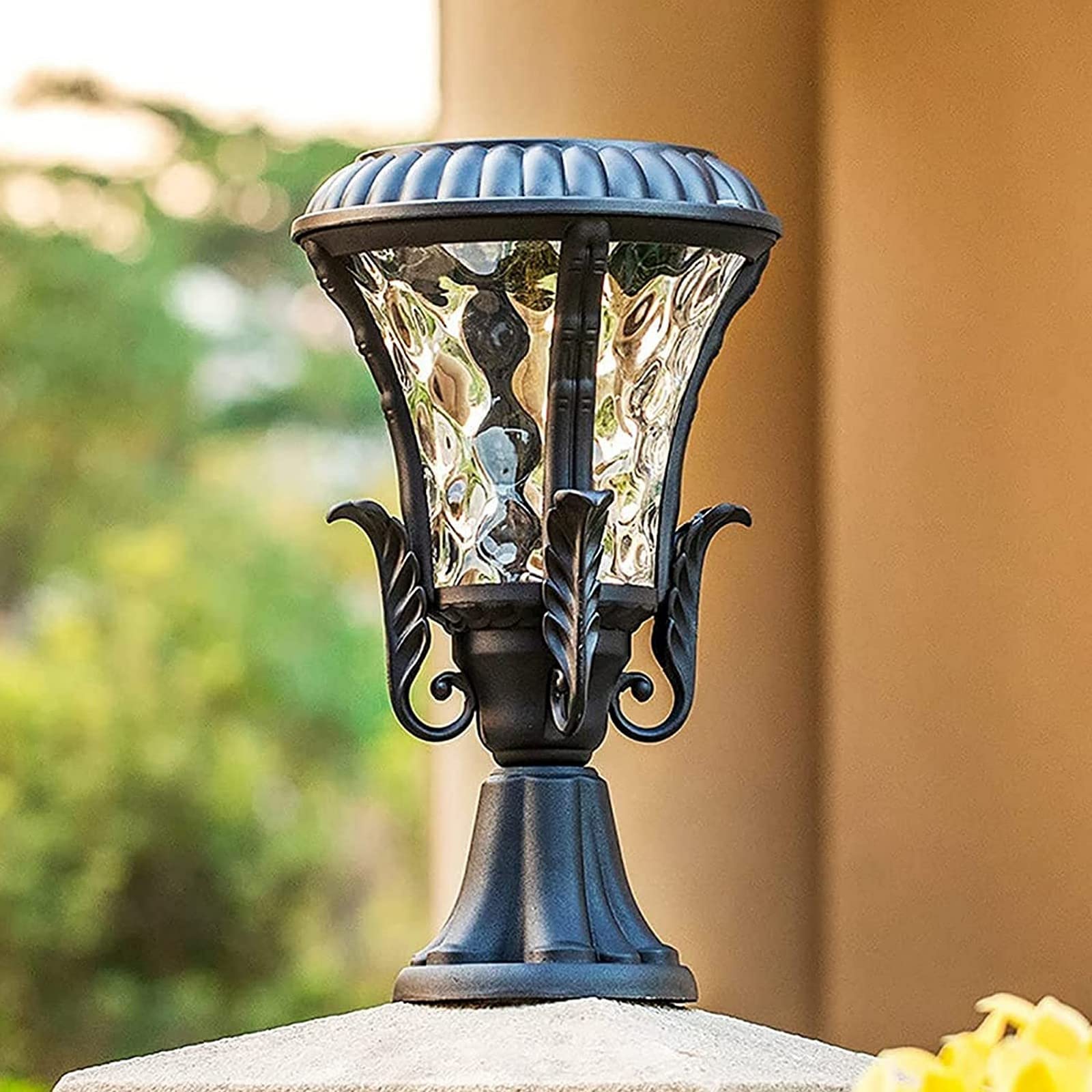 Pilier solaire extérieur étanche IP55 pour éclairage de clôture de jardin