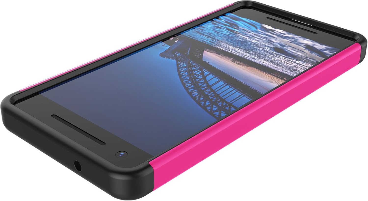 Tekcoo Google Pixel 2 Case, 2017 Google Pixel 2 Case for Girls, [Tmajor] Shock Absorbing [Rose] Hybrid Combo Rubber Silicone & Plastic Scratch Resistant Bumper Rugged Grip Hard Cases Cover