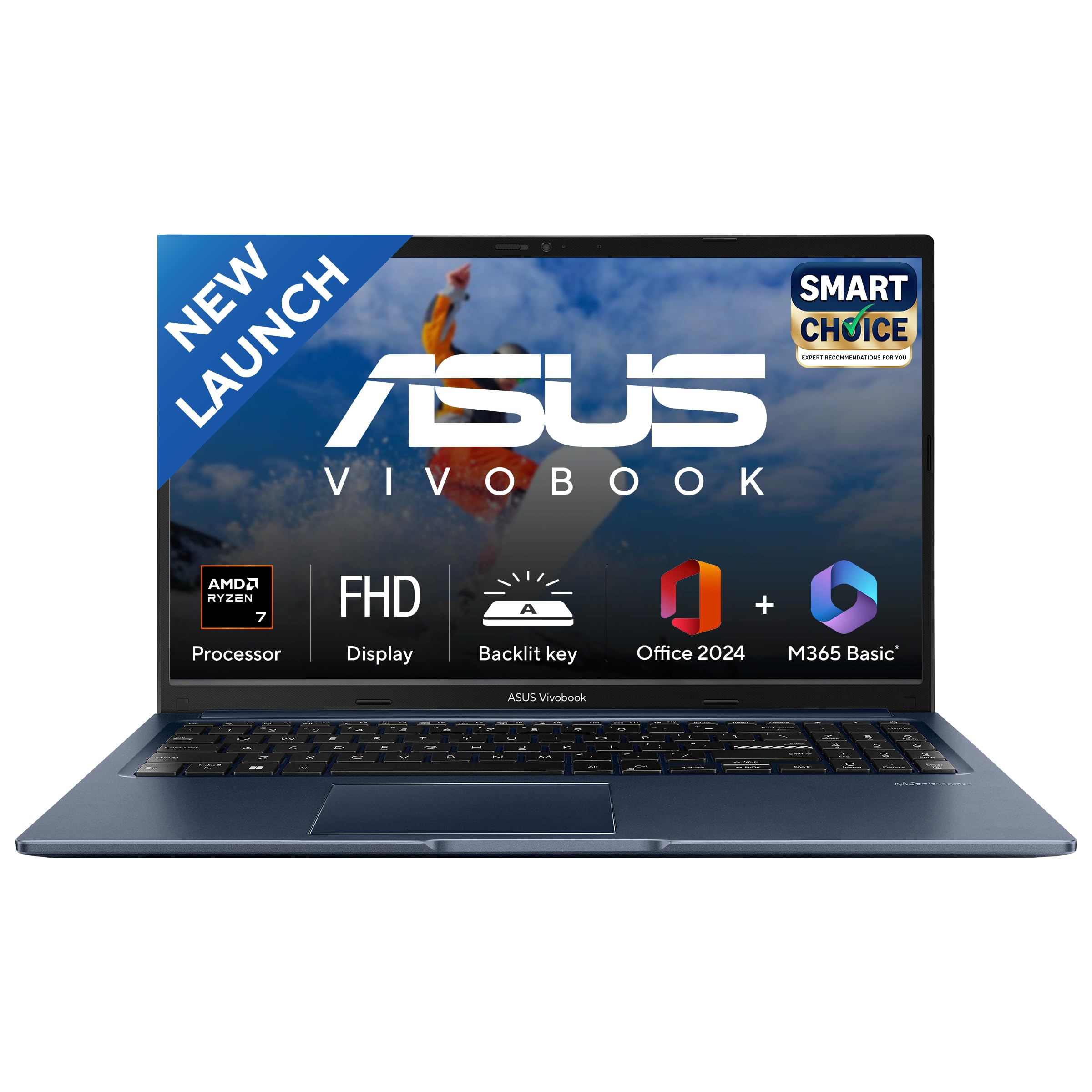 ASUS Vivobook 15, Smartchoice, AMD Ryzen 7 5825U, 16GB RAM