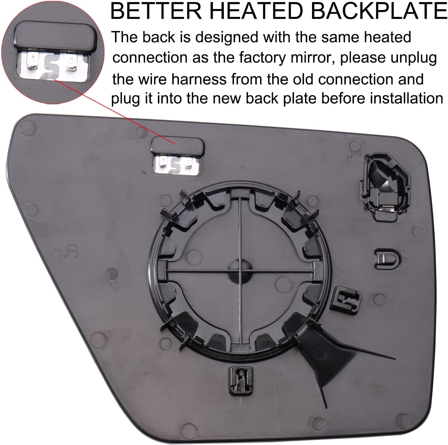 Driver Side Mirror for Ford F150 2021-2025 with BSD Heated Left Side Mirror Glass Replacement