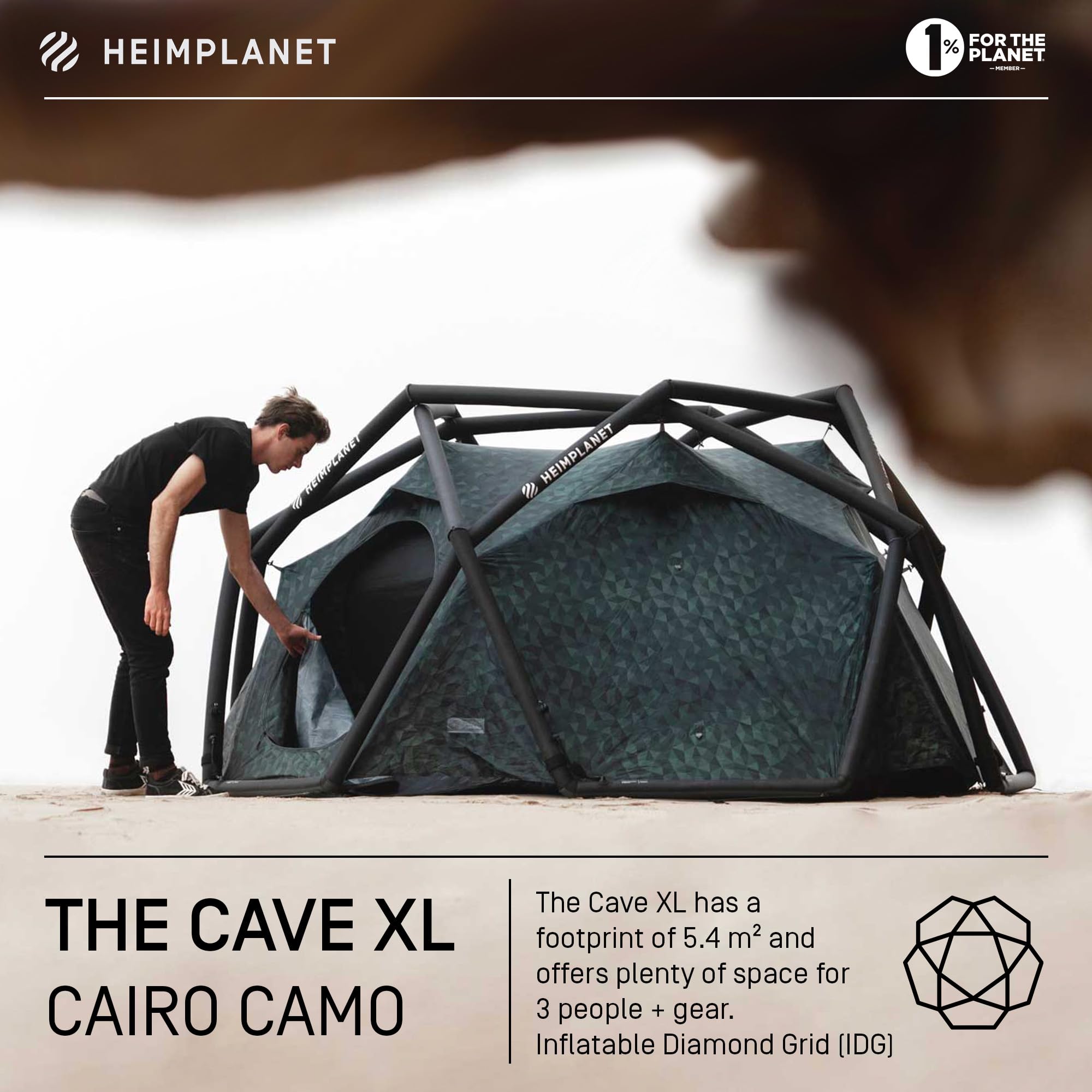 HEIMPLANET キャンプテント Amazon.co.jp: HEIMPLANET オリジナル | THE CAVE XL V2 3人用テント