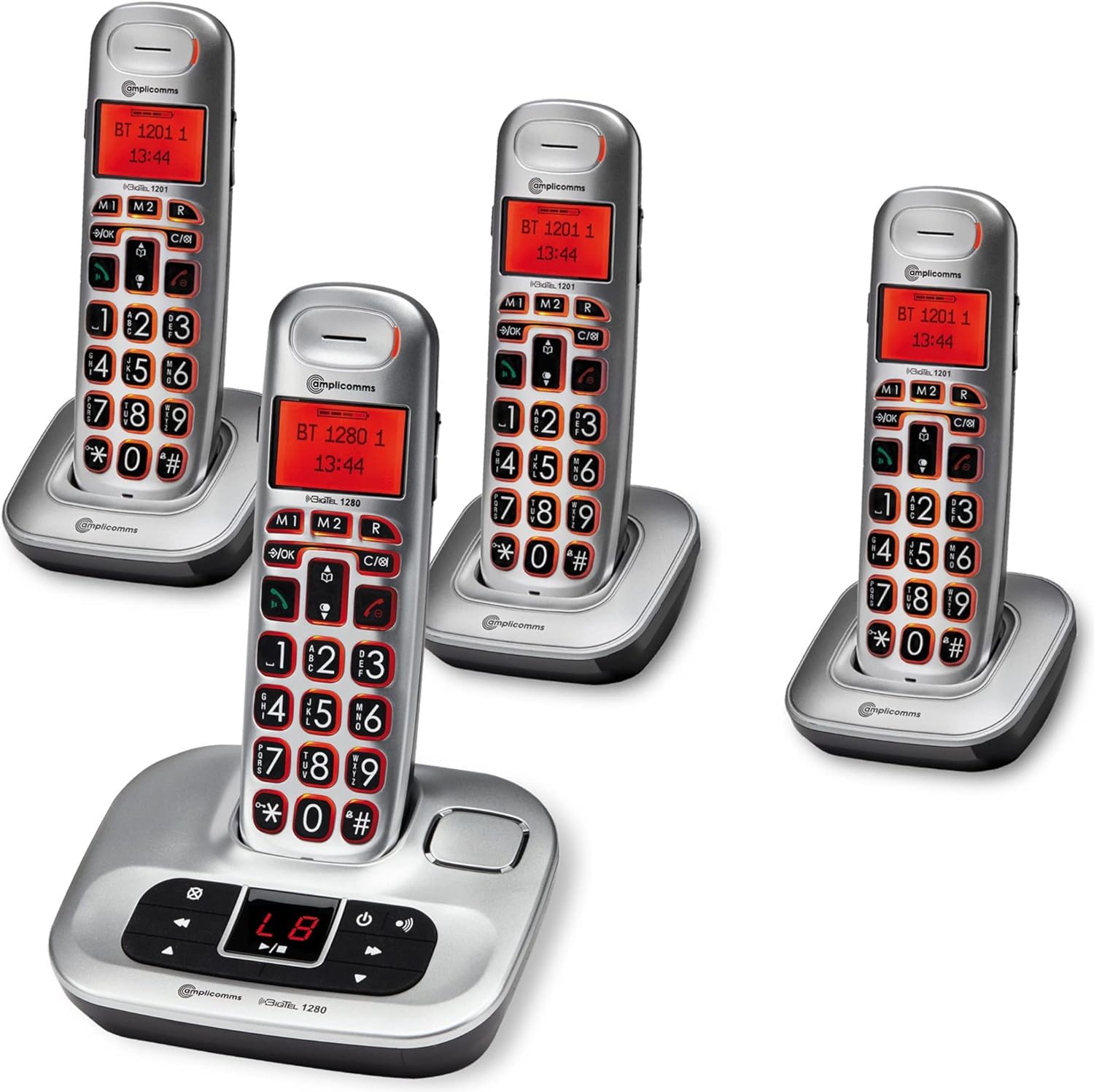 BigTel 1280 Cordless Big Button Phone for Elderly with