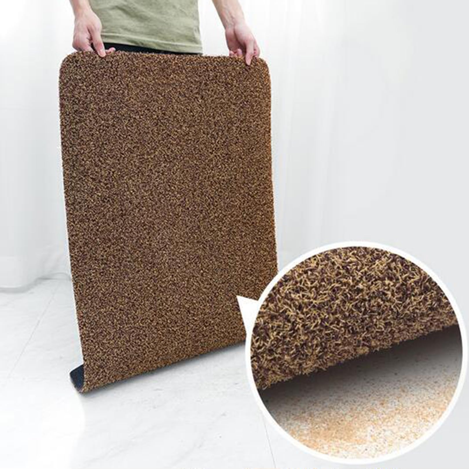 Alfombra de entrada antideslizante para exterior, felpudo frontal resistente con respaldo de goma, alfombrilla de retención de suciedad para uso comercial, felpudo rectangular para exteriores,