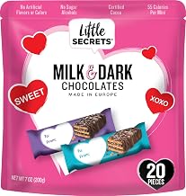 Little Secerets Seasonal Chocolates | Made in Europe | Nothing Artificial & No Sugar Alcohols | Sustainable Cocoa (7 Ounce (Pack of 1), Easter Milk & Dark Chocolate Wafers)