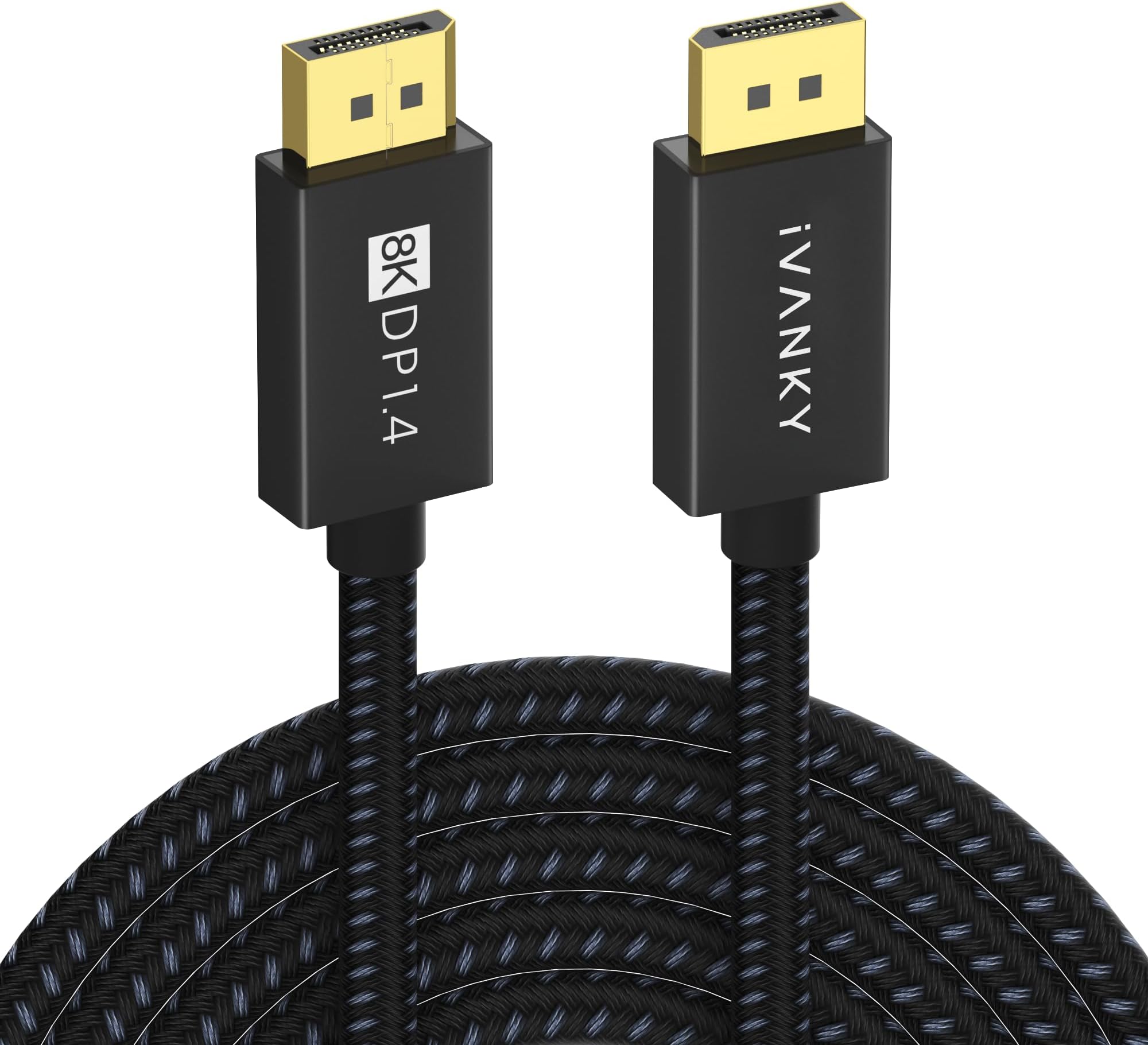 IVANKY DisplayPort Cable 1.4, 8K 32.4Gbps High Speed DP Cable 15ft