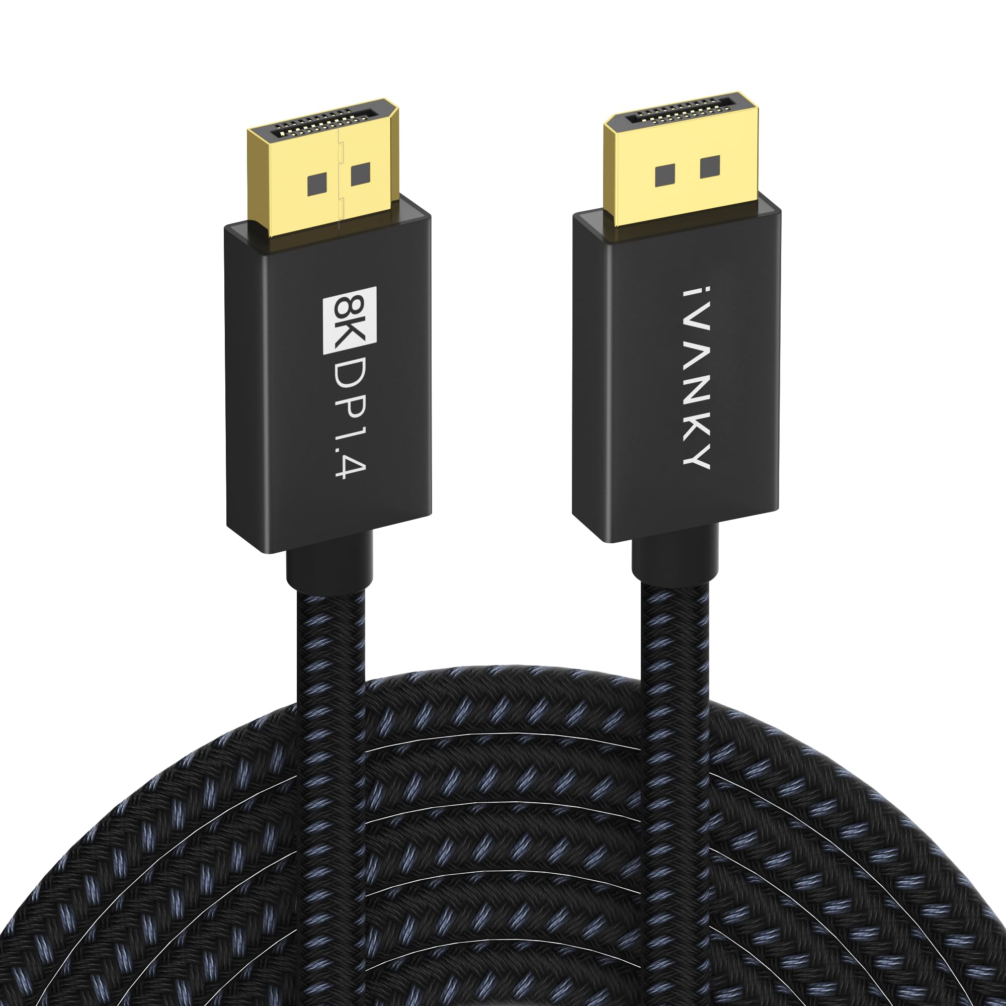 IVANKY DisplayPort Cable 1.4, 8K 32.4Gbps High Speed DP Cable 15ft