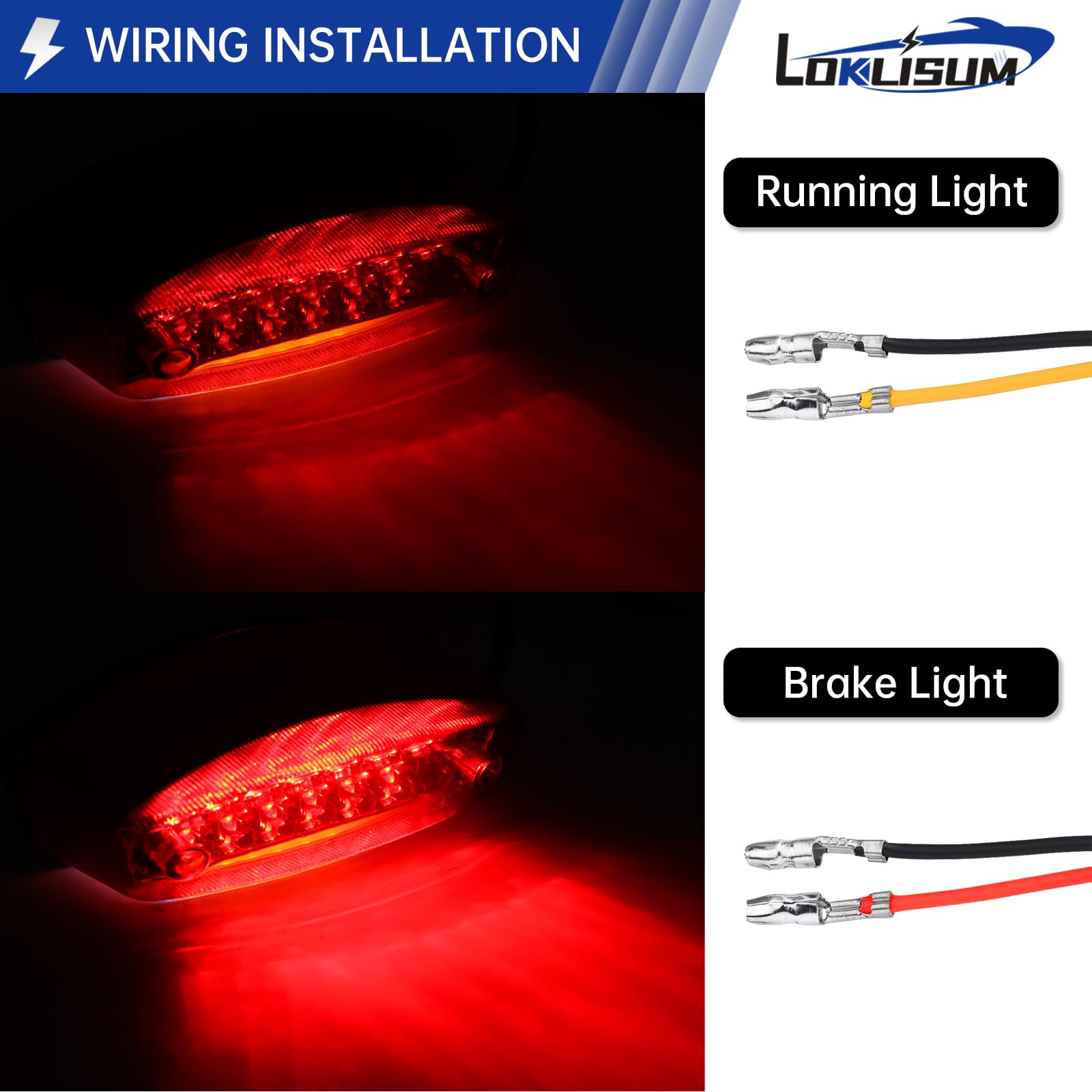 Fanale Posteriore Moto 12V, 21LED Luce Targa Moto Omologata E24, Luce Freno Luce Stop Universali Compatibile con Monster 400 620 695 750 800 900 S2R S4R ATV Scooter Cafe Racer Dirt Bike