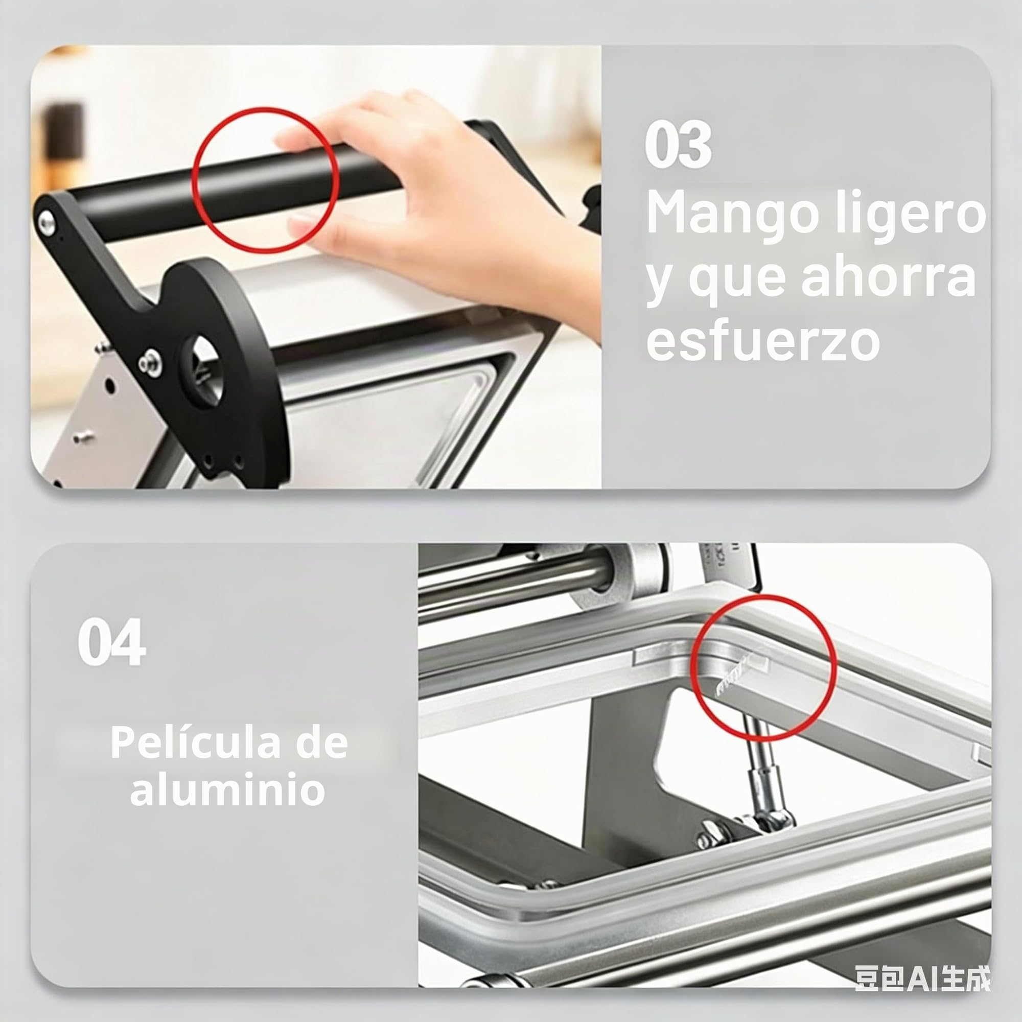 Máquina Termoselladora Comercial para Bandejas de Alimentos, Máquina de Envasado Manual de Alimentos para Llevar, Selladora de Bandejas para Contenedores de Alimentos para Carnes Cocinadas
