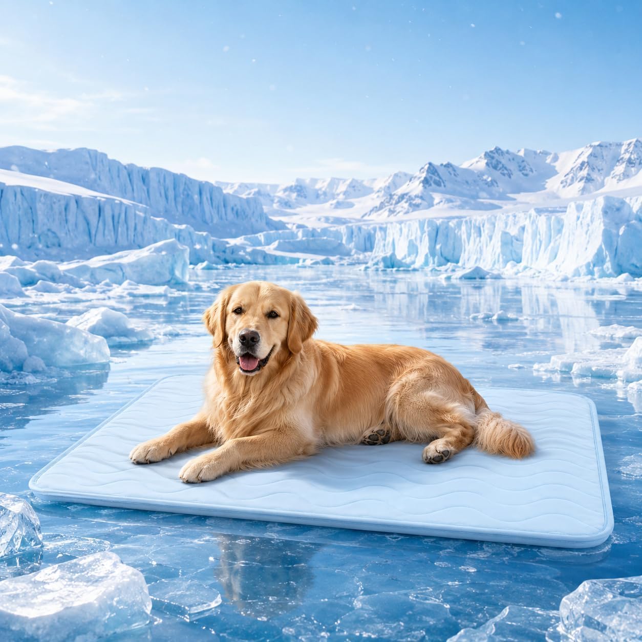 Dog Cooling Mat, 44" x 30" Washable Cooling Pad for Large Dogs with Non-Slip Bottom and Multi-Layer Design for Indoor and Outdoor