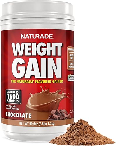 Miniatura 10 de Naturade - Mezcla de bebida totalmente natural para ganar peso - Sin gluten, sabor delicioso, 1600 calorías por porciones - Ganador de masa con