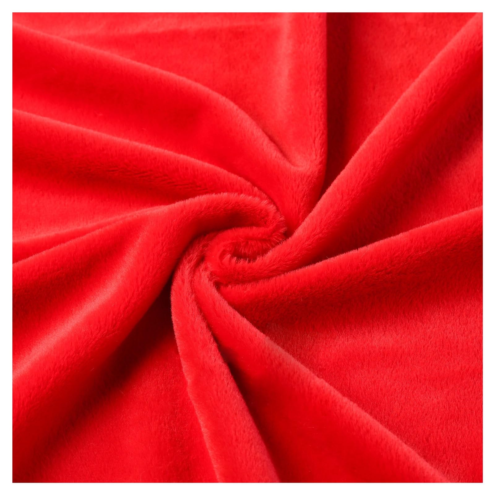 Soft and Fluffy Faux Fur Material, 5mm Shaggy Faux Fur Fabric, Comfortable and Soft DIY Faux Fur Fabric for DIY Projects, Cosplay, Costumes, 50x160cm/50x50cm (Color : Red, Size : 50x160cm)