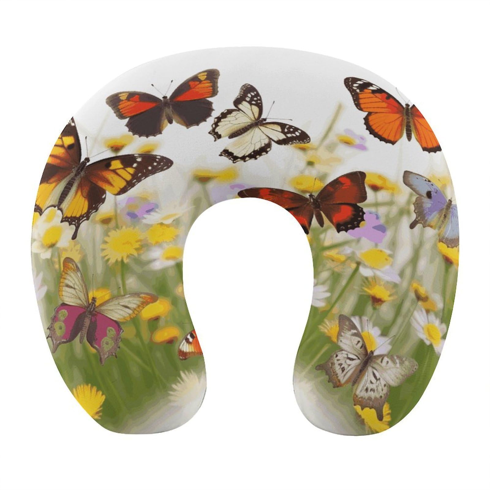Btcowzrv Style Group Of Butterflies U Shaped Neck Pillow Travel Pillows