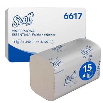 Scott White Paper Hand Towels 6617 1-Ply Paper Hand Towel 15 x 340 cm