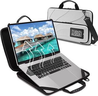 BUG 17.3 Inch Laptop Case Hard Shell, Protective Laptop Carrying Case with Stand for Heat Dissipation