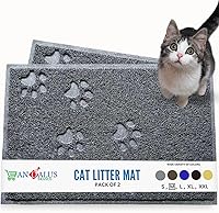 Vista 14 de Andalus - Alfombrilla pequeña para caja de arena de gatos, paquete de 1 - Alfombrilla impermeable, antideslizante y fácil de limpiar para caja