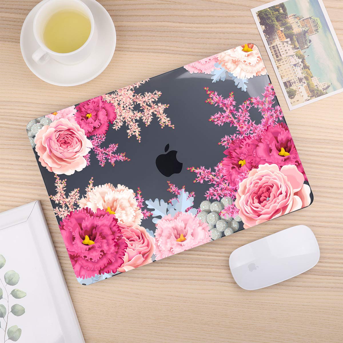 CISSOOK Hard Shell Case For MacBook Pro 16" 2021 (A2485) – Floral Design, With Keyboard Cover & Protector - View #3