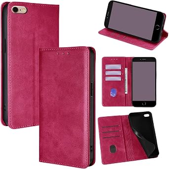 Cover Compatible with Sharp Aquos Zero 5G Basic DX / SHG02 / Aquos Ep3 Flip Kickstand Magnetic Closure Wallet Card Holder Case Rosered