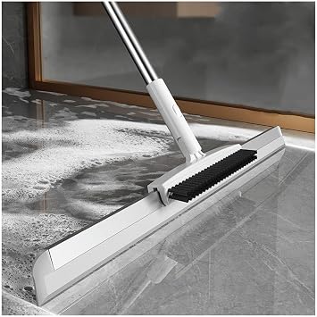 Air Broom as Seen on Tv, with Brush and 2 Scrape, 49'' Adjustable Handle Magic Broom Squeegee, Garage Floor Squeegee for Smooth Floors,Rugs,Windows