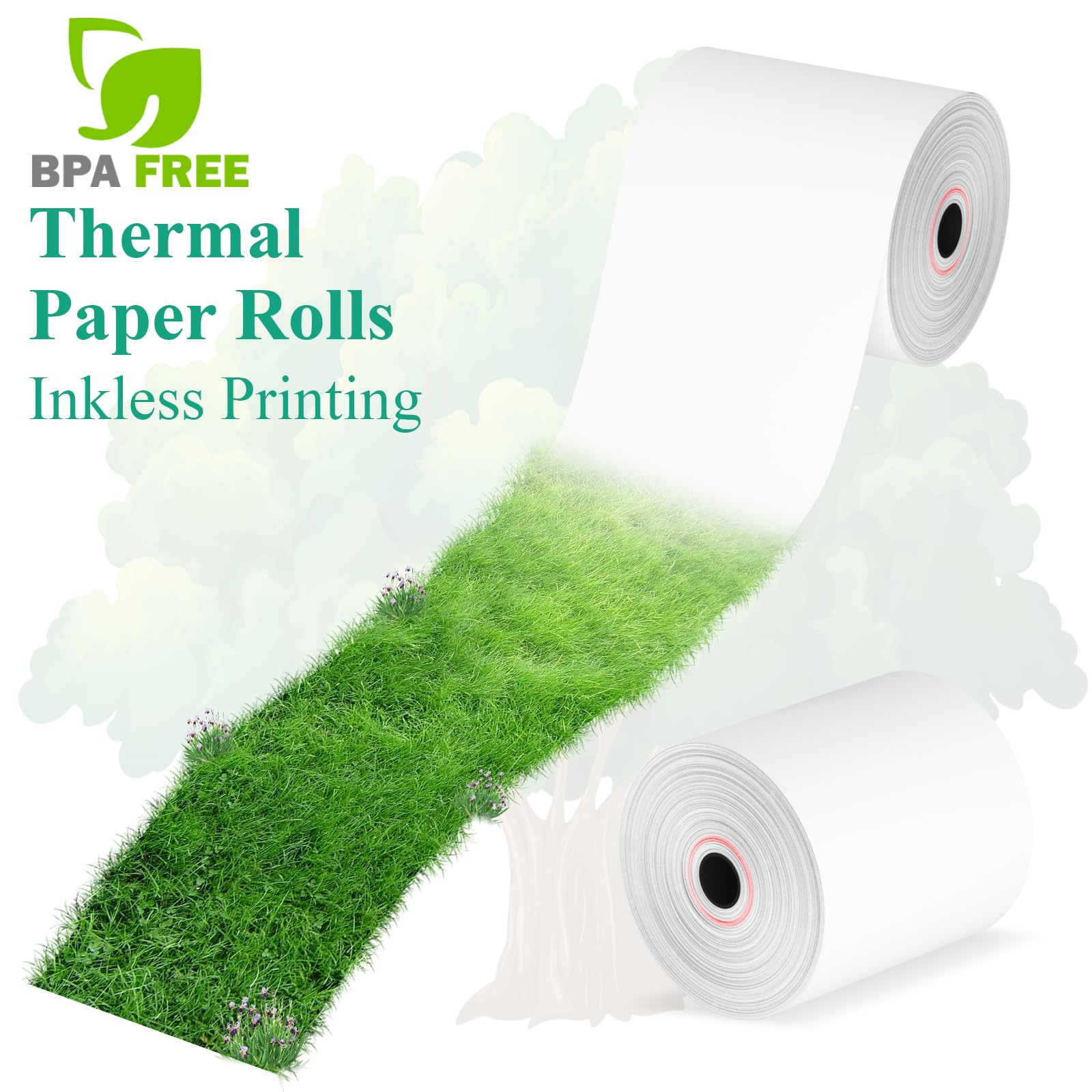 Clover Thermal Receipt Paper - 50 Rolls, 3 1/8" X 230' BPA Free, Compatible With Clover Station, Epson, Star & More POS Printers - View #3