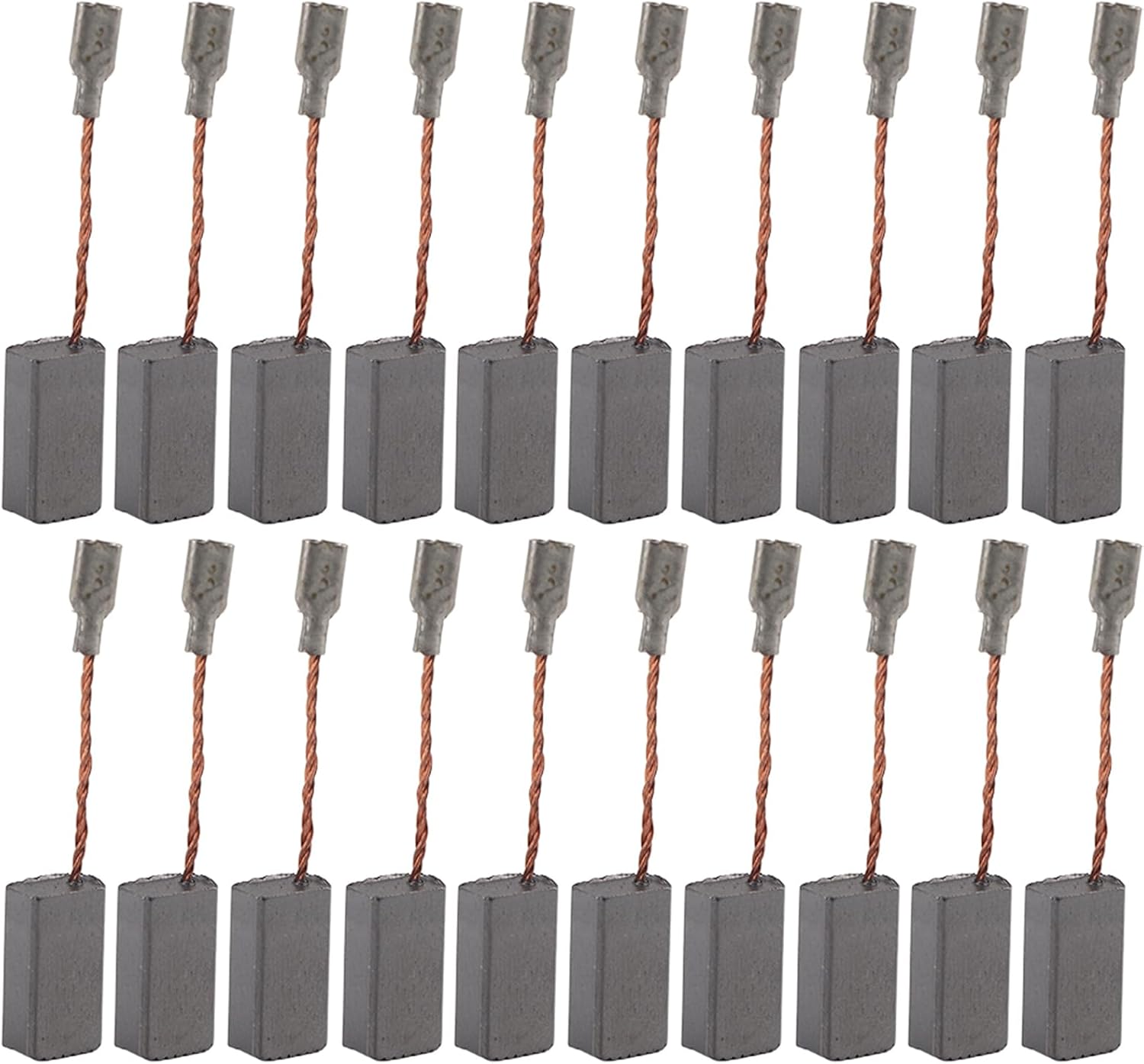 High Conductivity Carbon Brush Set, 20PCs 5×8×16mm Replacement Motor Brushes for Power Tools and Electric Motors