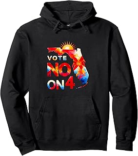 Vintage Vote No On 4 Amendment 4 Vote No On Four Design Pullover Hoodie