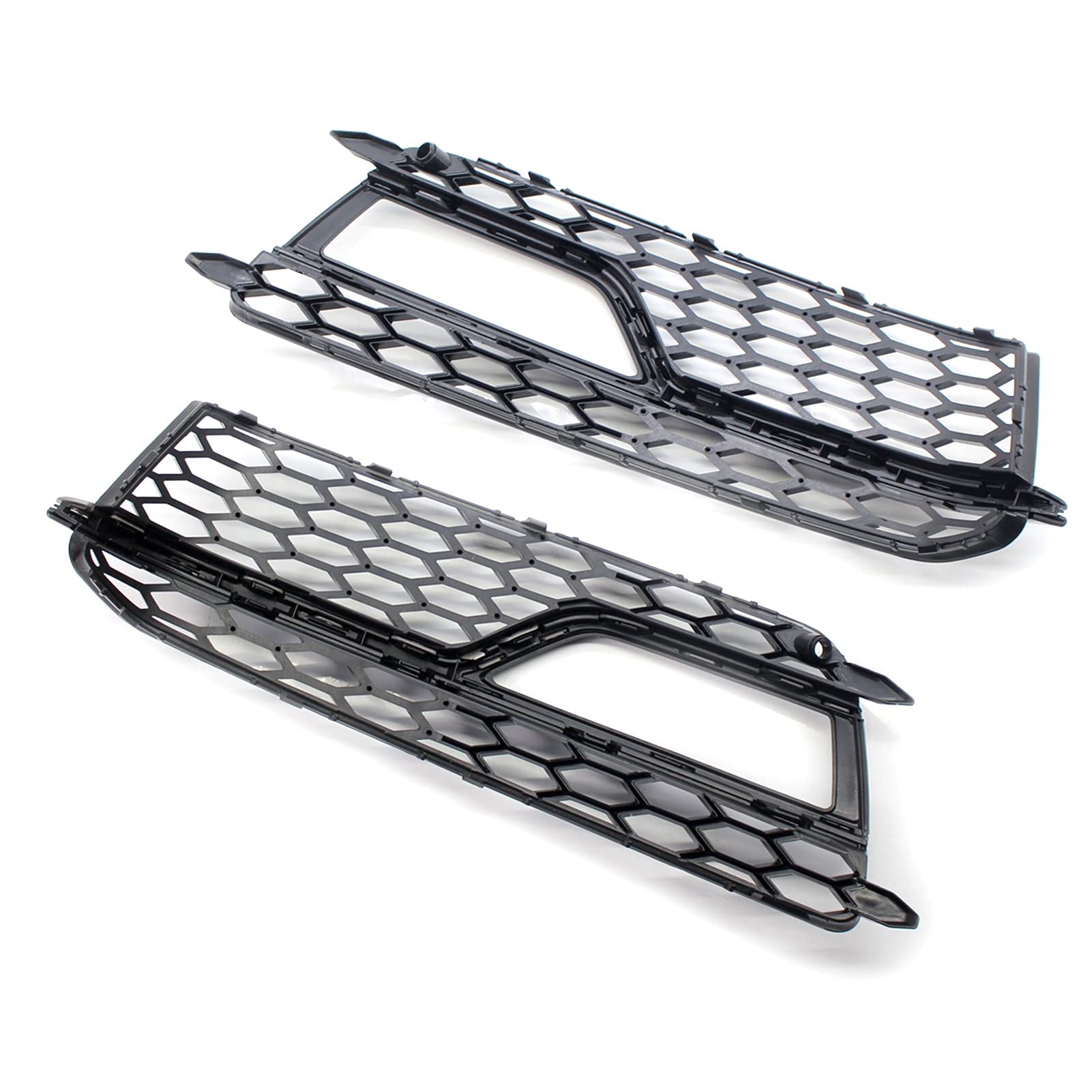 EIN Paar Autogrills, Stoßstangengitter vorne Links/rechts Nebelscheinwerfer Grill Abdeckung Zierleiste Ersatz für Audi S5 A5 S-Line 2013-2016