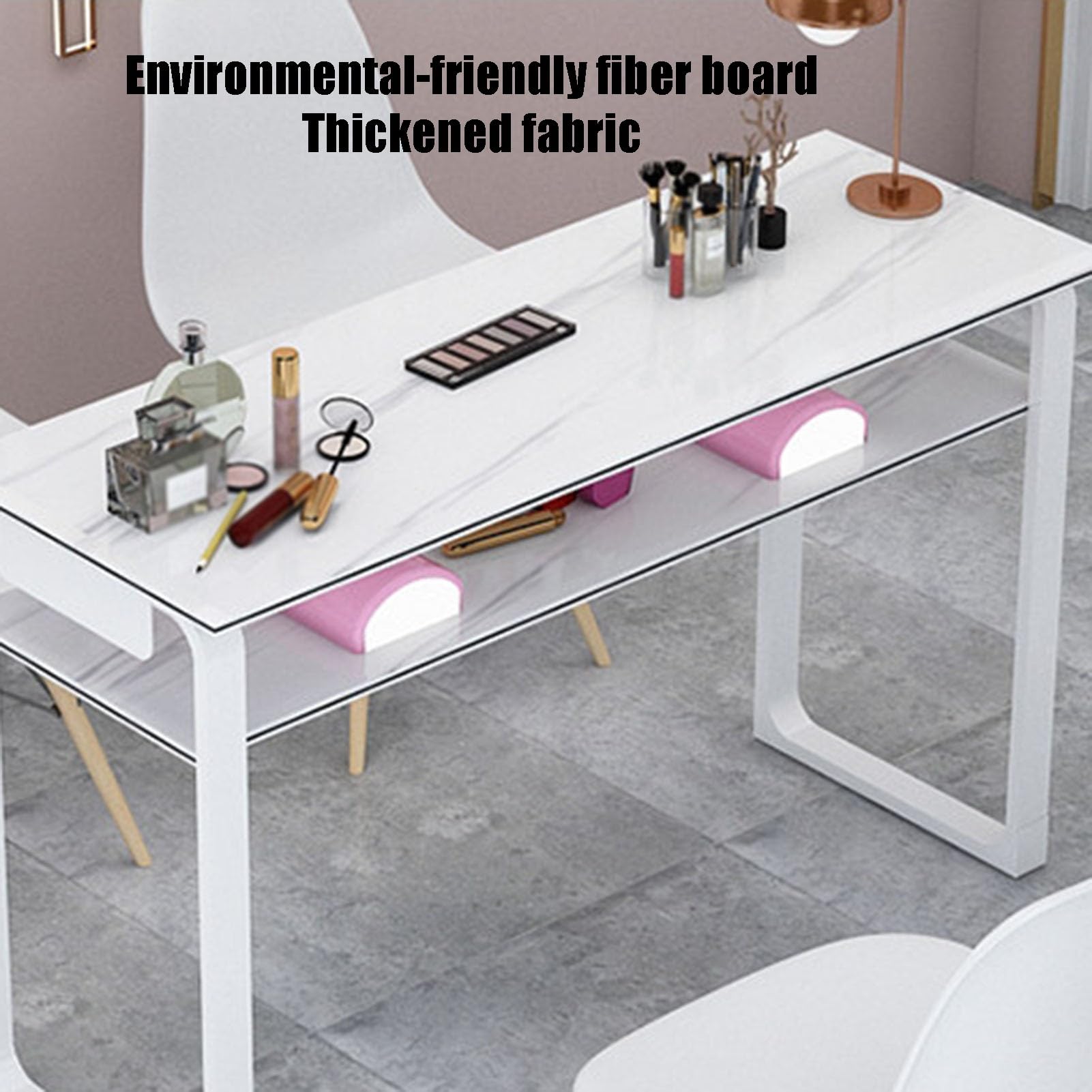 Nageltisch Zweischichtige Nageldesign-Tisch, Für Schönheitssalons Oder Häusliche Nutzung – Nageldesign-Technik-Arbeitsstation(White-2,160x40x75cm)