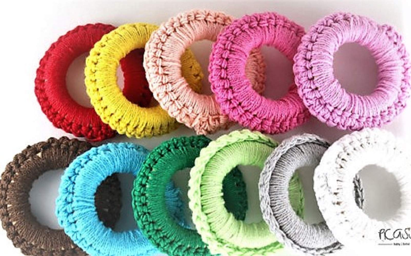 Lovely Arts Collection Assorted Crochet Thread Rings Size 12 mm for Home D�cor, Jewellery Making Accessories, Purse, Bag Making, Door Hangings DIY Crafts (Approx : 100pcs.)-image-23