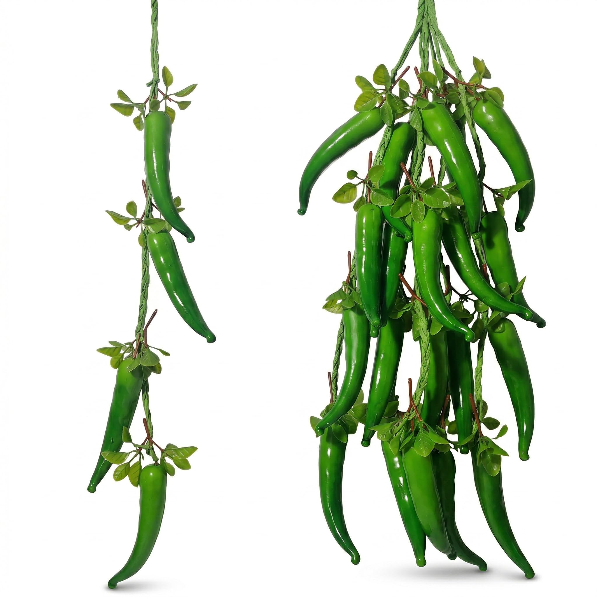 FuyoSegen 5 Pack Simulation Artificial Lifelike Fake Vegetables Artificial Garlic Red Chilli Pepper Fake Vegetable Hanging Rope Home Kitchen Party Wall Decoration Photography Props