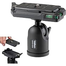 Velbon AMZQHD-53Q QHD-53Q QHD-53Q Mid-Size Air Head Compatible with Quick Shoe Aluminum Ball Head One-Action