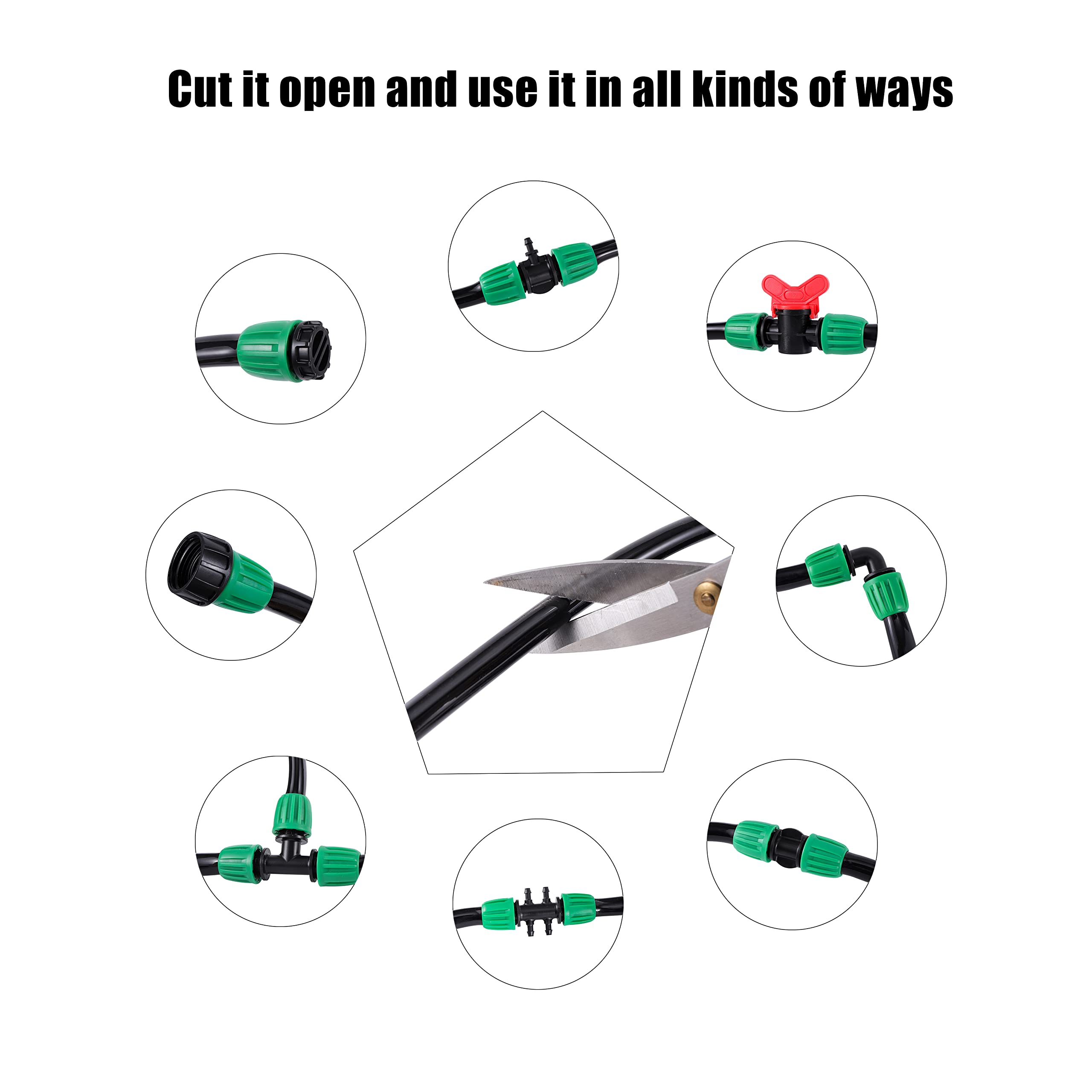 Bewässerungsschlauch 12m PVC - Tropfbewässerung Für Garten