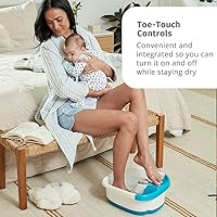 Vista 6 de Homedics Bubble Mate - Spa para pies, baño de pies con control con los dedos del pie, con burbujas tonificantes y a prueba de salpicaduras, nodos