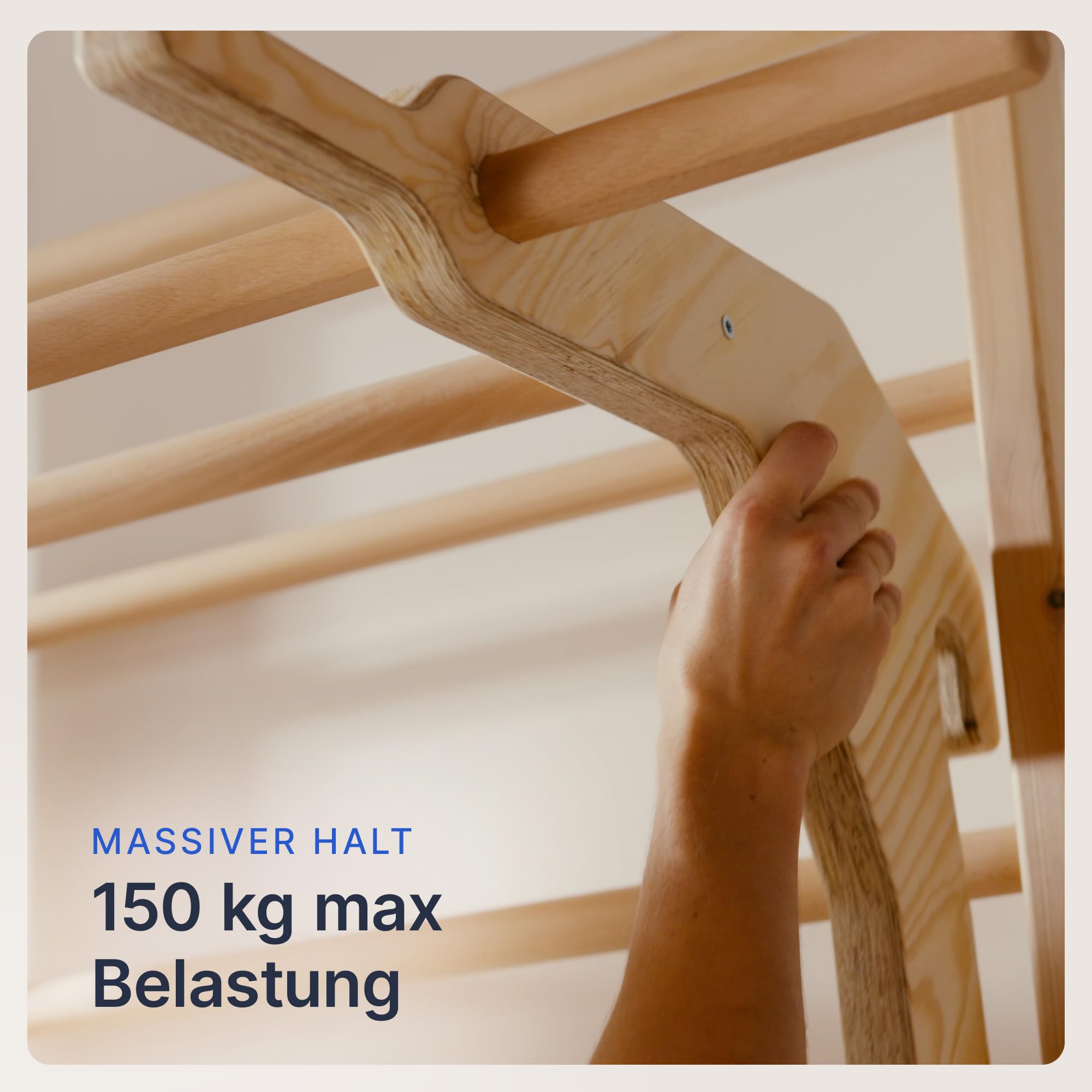 Sprossenwand für Erwachsene und Kinder - inkl. Klimmzugstange & Dip Extension - Kletterwand und Sprossenwand Kinderzimmer