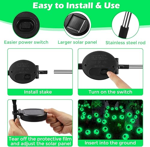 Miniatura 6 de Luces solares para exteriores, luces de luciérnaga de jardín, luces solares de jardín, decoración de hadas impermeables, luces solares para